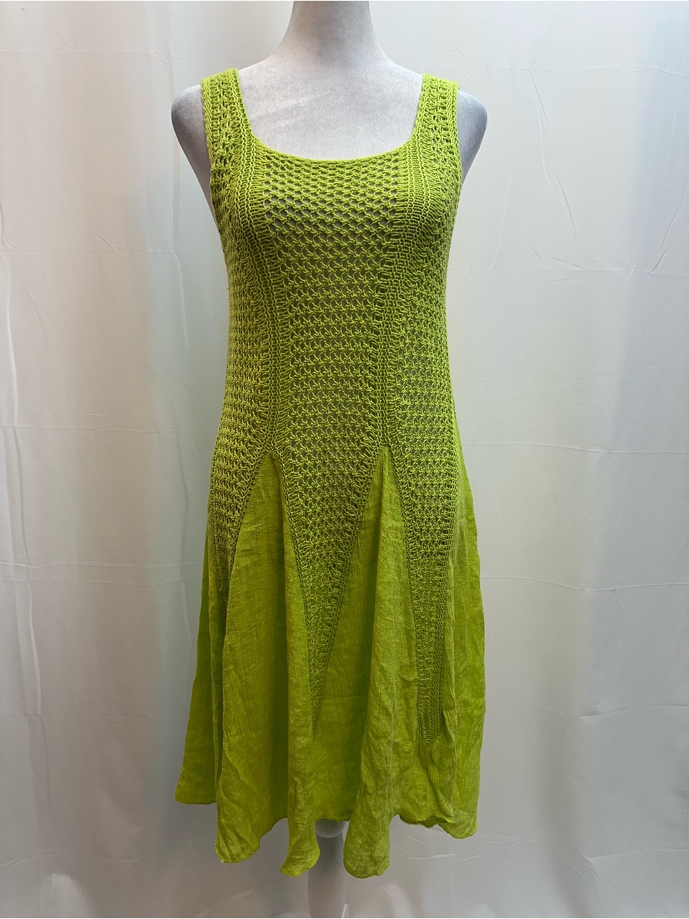 Green Crochet Tank Coverup